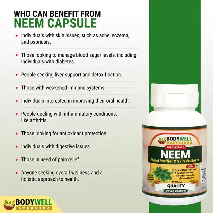 BodyWell Neem Veg Capsule - 60 Capsules