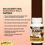 BodyWell KamaMax Capsules with Gold for Men | Vitality Support | Dietary Supplement | 60 Veg Capsules