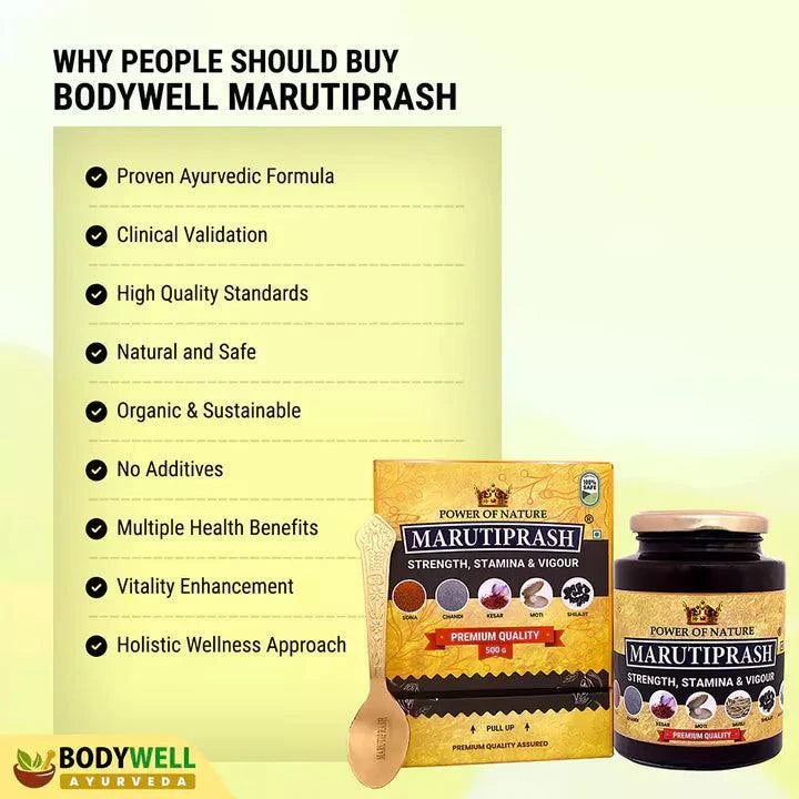 Bodywell Ayurveda Marutiprash With Gold, Shilajit, Saffron - 500gm Prash