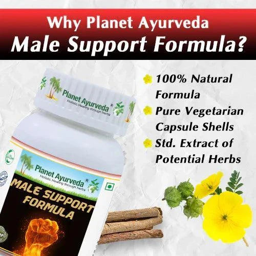 Planet Ayurveda Male Support Formula Capsule - 60 Capsule | Natural Vitality & Stamina