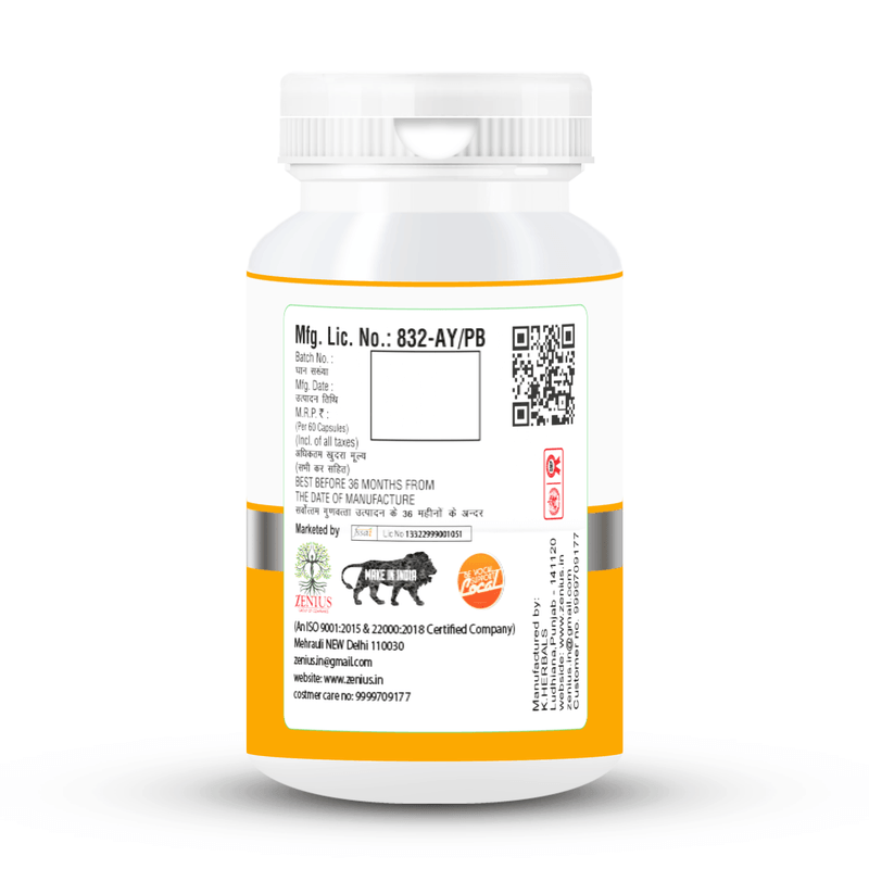 Zenius Sea Buckthorn Tablets - Rich in Antioxidants, Supports Skin, Hair, and Immune System Health - 60 Tablets