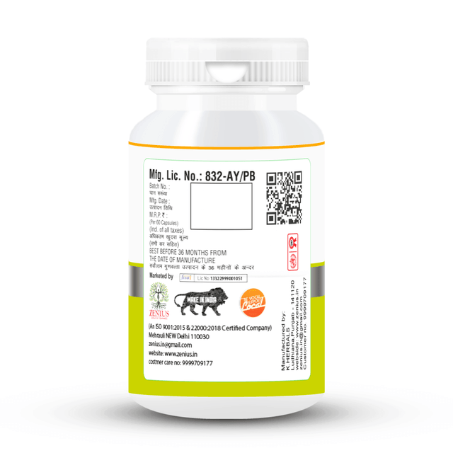 Zenius Neem Tablets - Natural Detox and Skin Health Tablets with Anti-Bacterial and Anti-Inflammatory Properties - 60 Tablets