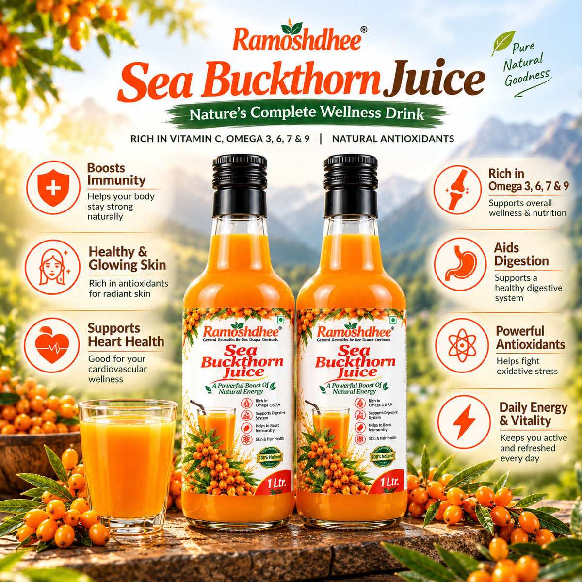 Ramoshdhee Sea Buckthorn Juice Buy 1 Get 1