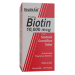 HealthAid Biotin 10000 mcg Tablet- 60 Tablets