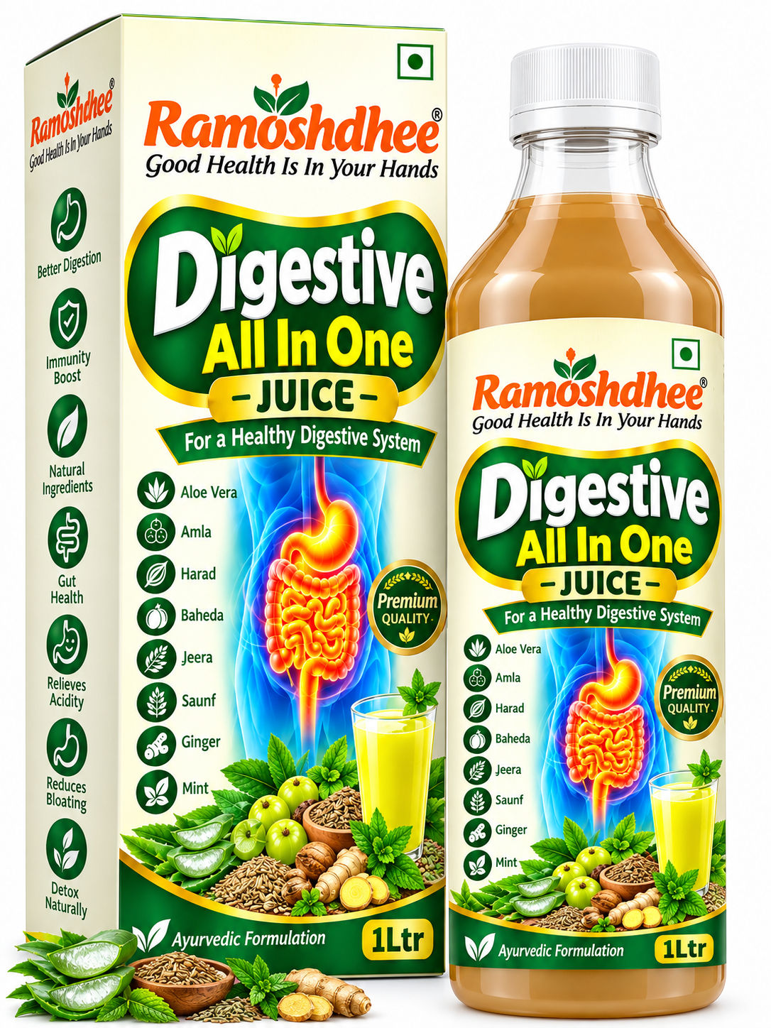Ramoshdhee Ayurvedic Digestive Care Juice 1L