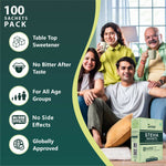 Zindagi Stevia Powder Sachets (100 Sachets) and Stevia White Powder (200 gm) - Natural Sugar Free Sweetener (combo pack)