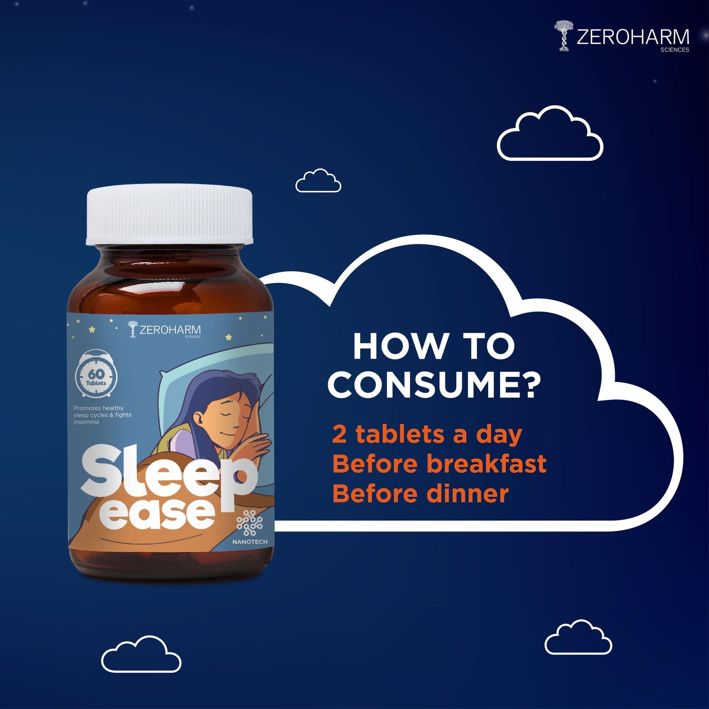 Zeroharm Sciences Sleep Ease Tablet