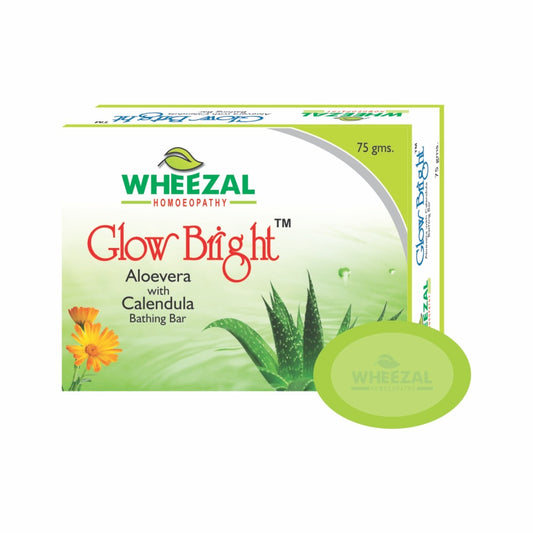 Wheezal Glow Bright Aloevera Calendula Glycerine Bar - 75gm