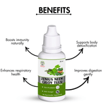 Zenius Neem Giloy Tulsi Drops - Triple Herbal Power for Immunity, Detoxification, and Health Support - 30ml Drops