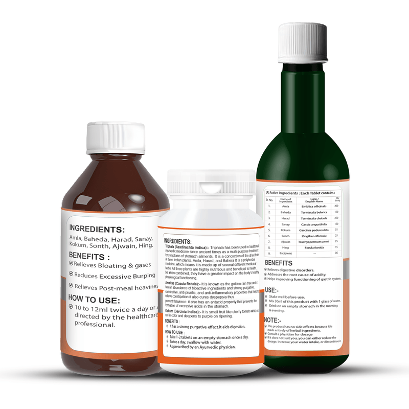 Zenius Digestive Kit - Comprehensive Herbal Kit for Digestive Health, Detox, and Comfort