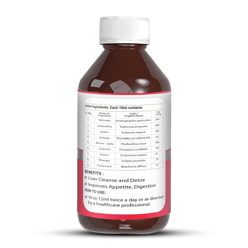 Zenius Liver Care Syrup - Herbal Liver Cleanse and Health Booster for Better Digestion and Detox-Being - 200ml Syrup