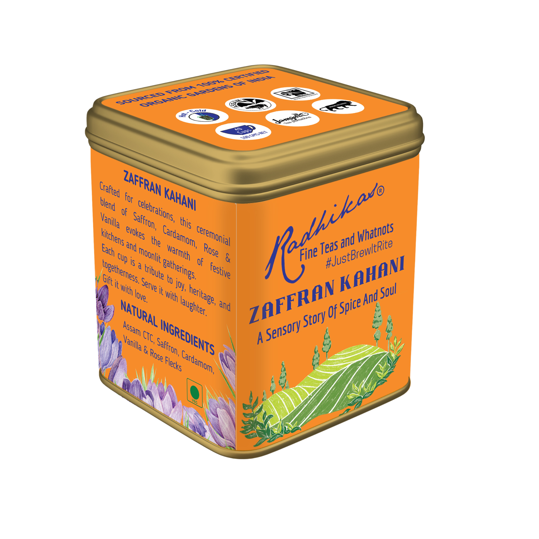 Radhikas Fine Teas Zaffran Kahani – The Perfect Blend of Festivity & Fragrance - 100gm