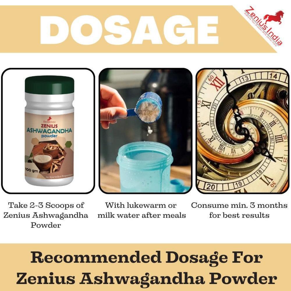 Zenius Ashwagandha Powder for Fight Anxiety, Stress, Strength and Vitality -100g