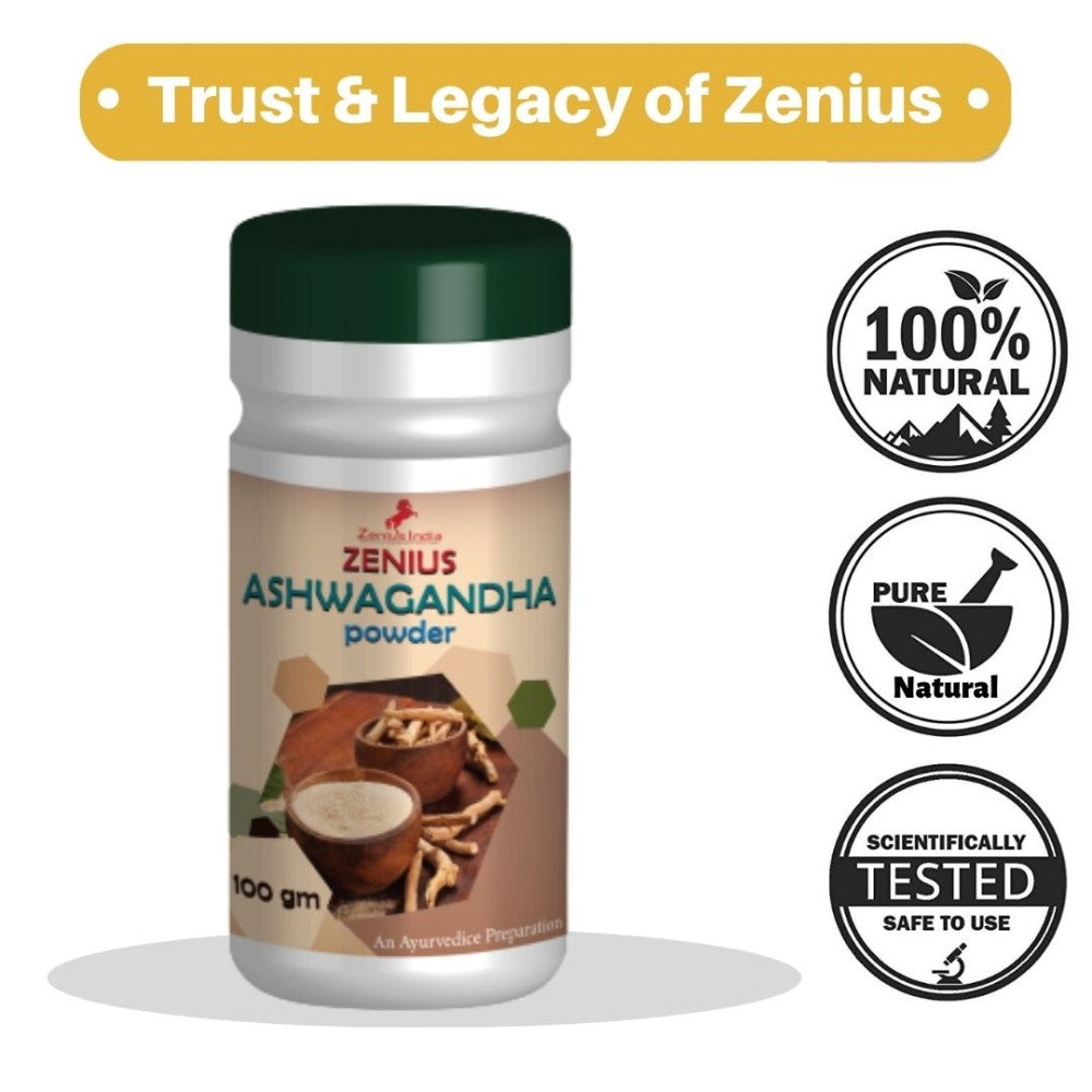 Zenius Ashwagandha Powder for Boost Strength and Immunity -100g