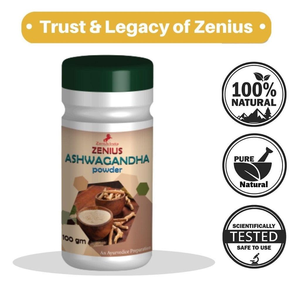 Zenius Ashwagandha Powder for Fight Anxiety, Stress, Strength and Vitality -100g