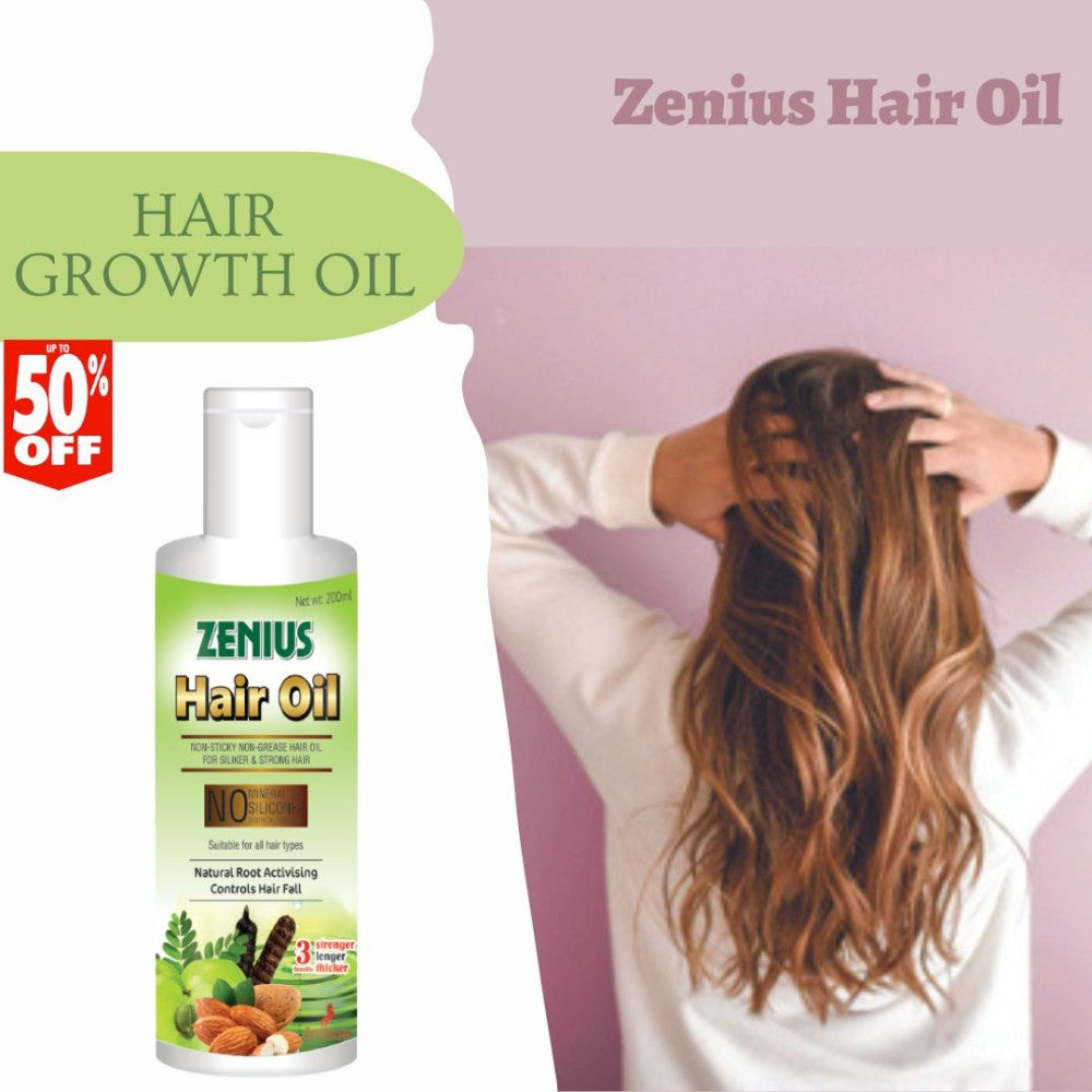 Zenius Hair Oil for hair growth, hair dandruff removal oil - 200ml Oil