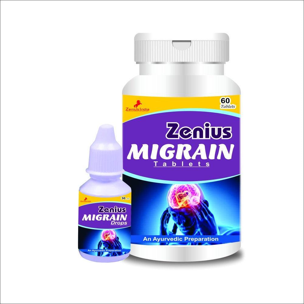 Zenius Combo Pack of Migrain Tablet & Migrain Drops