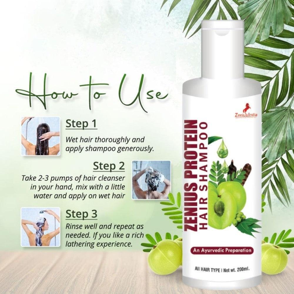 Zenius Protein Hair Shampoo for beneficial in hair growth
