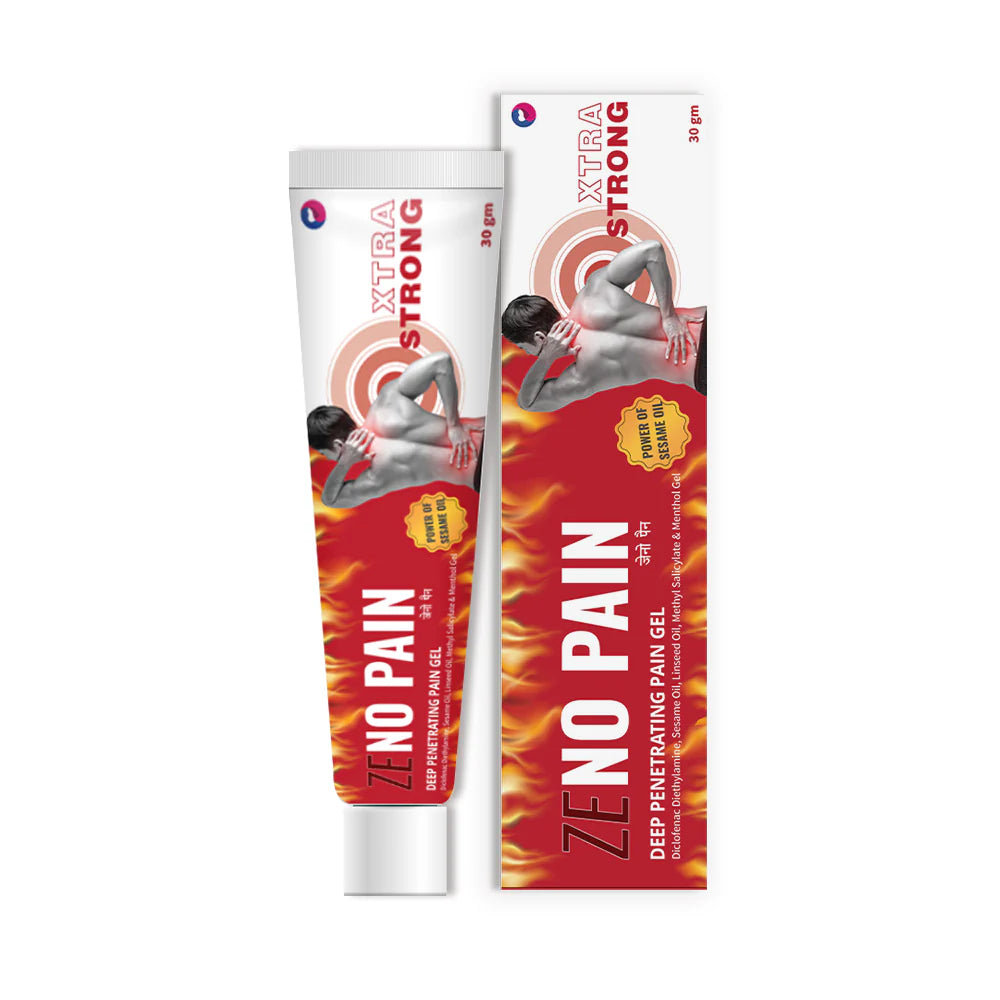 Lifesen Zenopain - Pain Relief Gel 30gm | Power of Aesame Oil Non-sticky Non-staining | Suitable for Back Pain, Muscle Pain, Joint Pain, Knee Pain, Sports related injuries (Pack of 1)