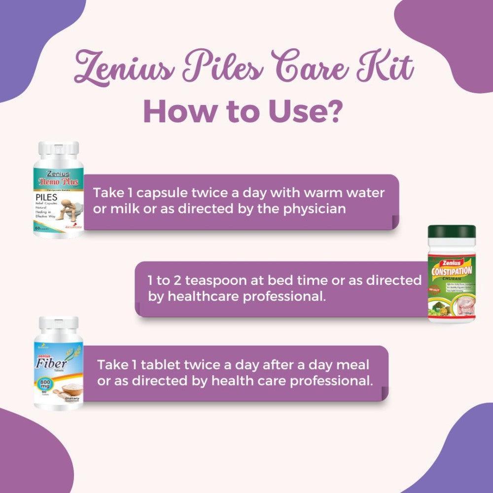 Zenius Piles Care Kit Piles Care and Ayurvedic Hemorroides Medicine