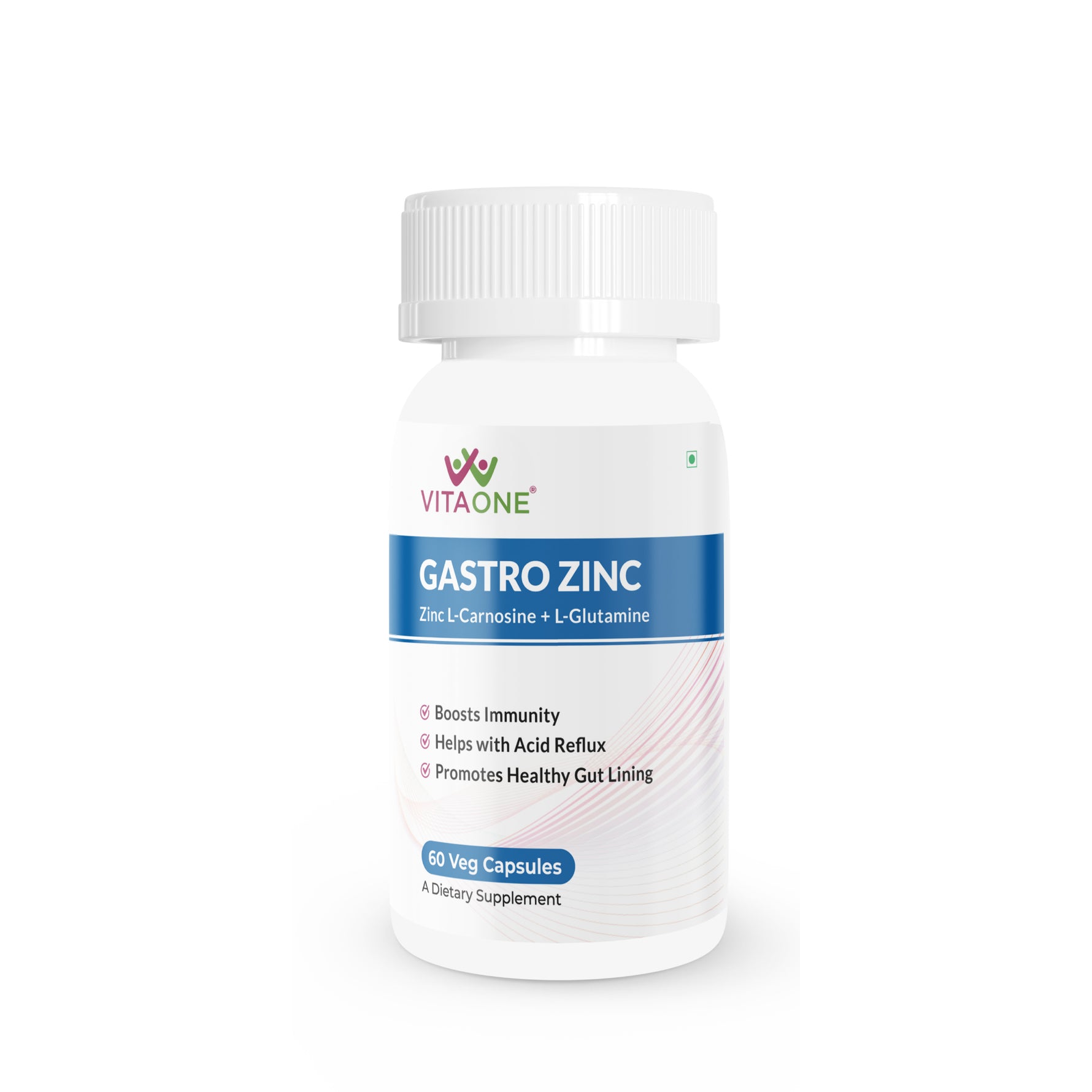 Vitaone Gastro Zinc Carnosine Capsules (60s) | For Stomach Lining Repair, Gut Barrier Support & Indigestion Relief
