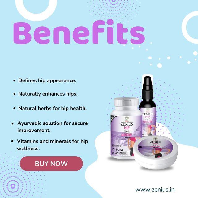 Zenius Hip Grow Kit - Hip Size Growth Medicine for Butt Enhancement and Enlargement