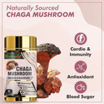 Vitaminnica Chaga Mushroom Capsules - Immune Defense & Superfood Antioxidant, 60 Count