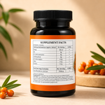 Tulasya Sea Buckthorn 1000mg (60 Capsules) | Rich in Omega 3, 6, 7 & 9 | Cellular Health, Skin Hydration & Immune Support