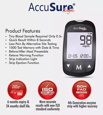 AccuSure Simple Blood Glucose Monitor