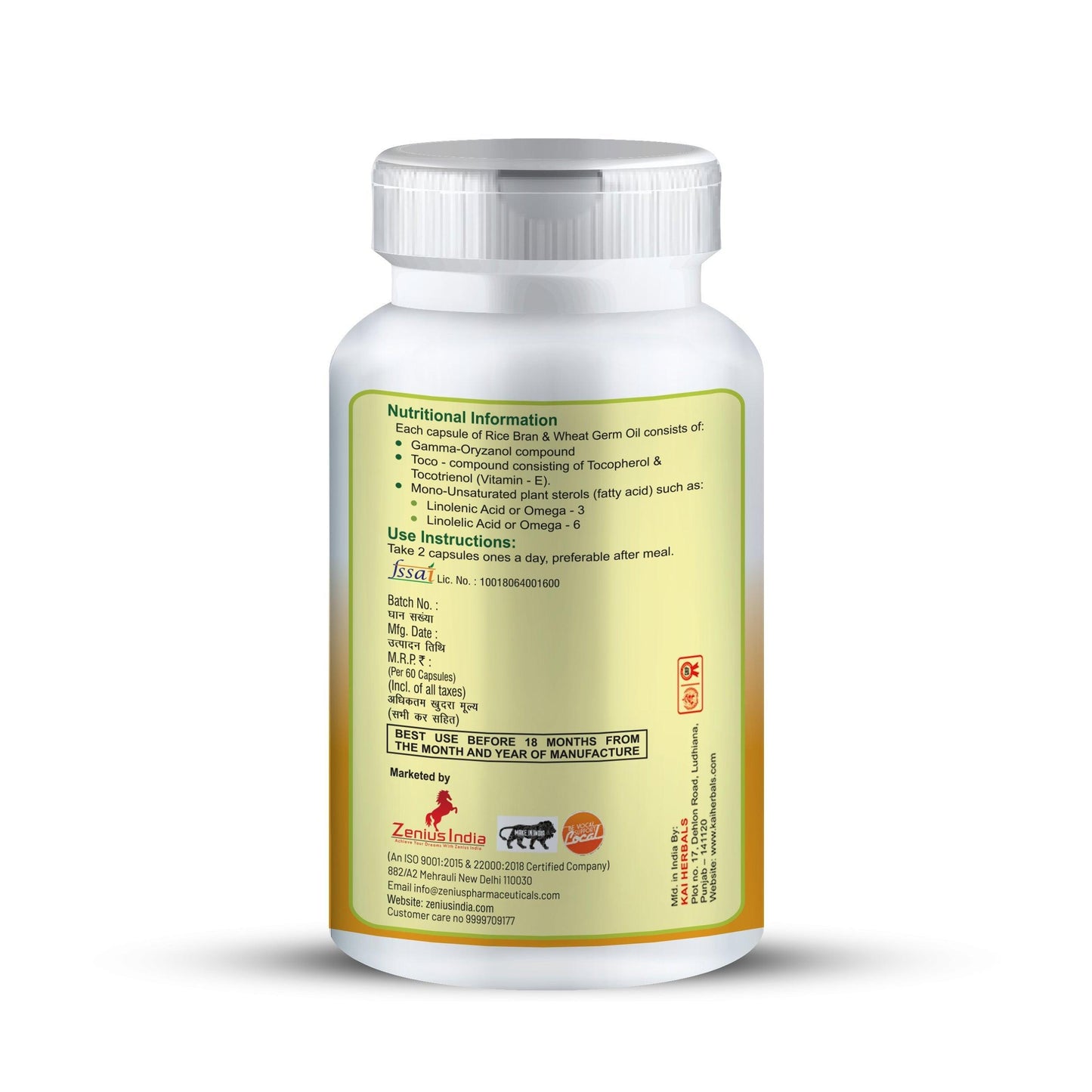 Zenius Active + Multivitamin Capsule for Better Immune System (60 Capsules)