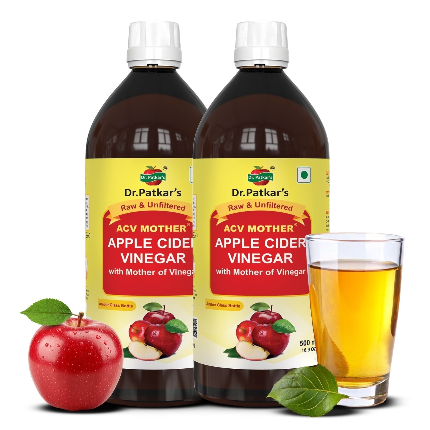 Dr. Patkar's Apple Cider Vinegar with Mother of Vinegar - Metabolic Balance & Gut Harmony (1000ml)