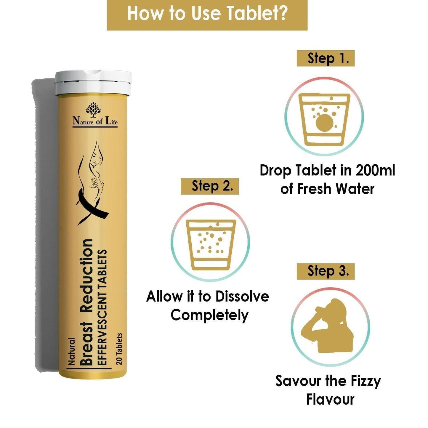Nature of Life Breast Reduction Effervescent Tablets