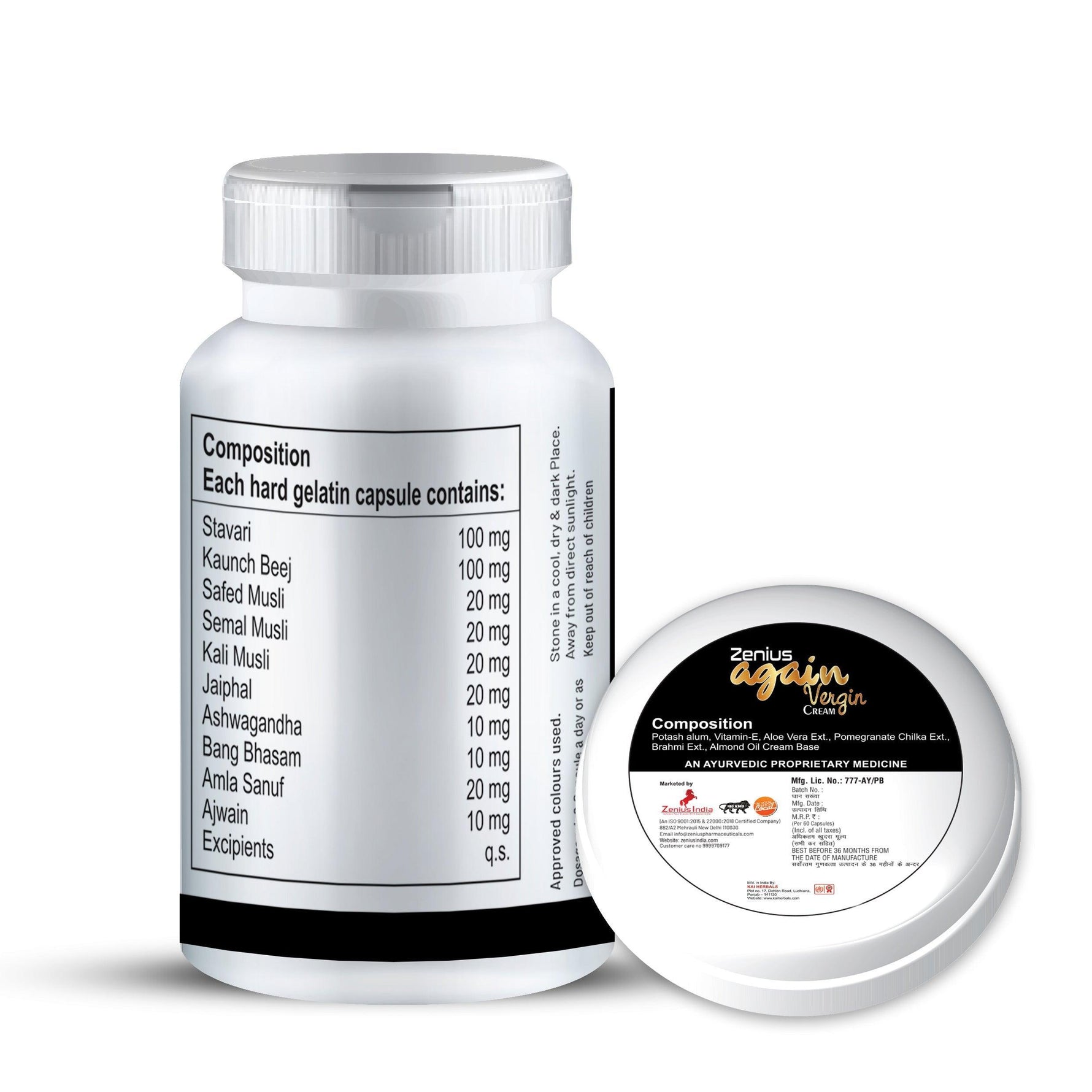 Zenius Again Vergain Kit for Women Sexual Mood Enhance With Vaginal Tightening Cream