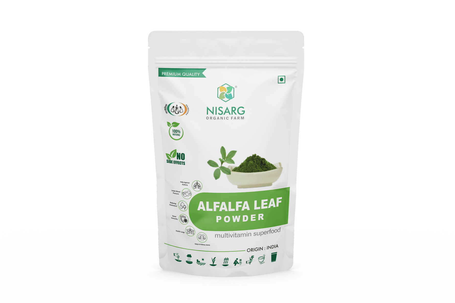 Nisarg Organic Farm Alfalfa Leaf Powder