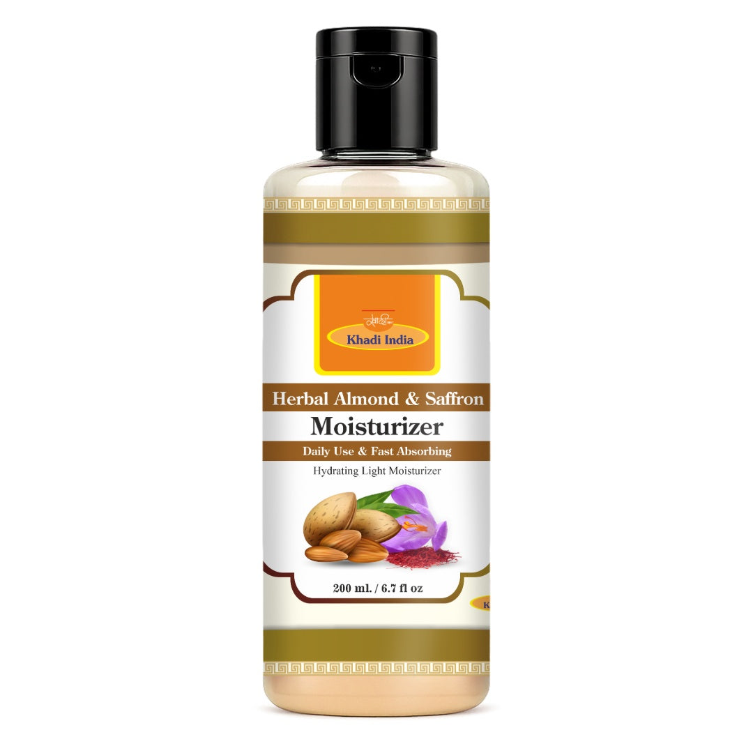Khadi Care Herbal Almond & Saffron Moisturizer with Sheabutter - 210ml