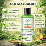 Bhudevam Naturals Khadi Aloe Vera Shampoo for Hair Growth & Scalp Care- 210ML