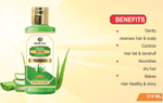 Khadi Care Herbal Aloevera Shampoo for Smooth & Hydrated Hair - 210ml