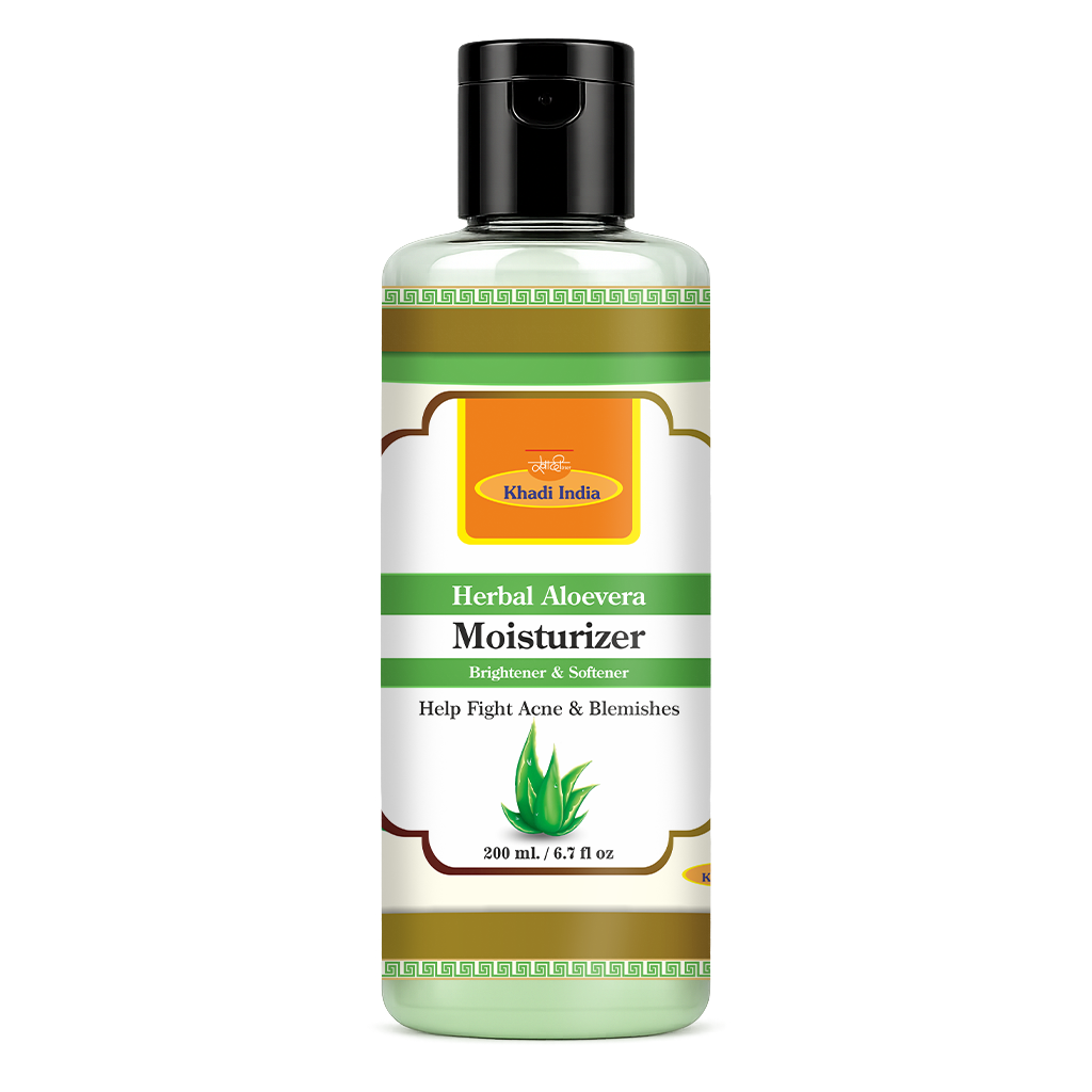 Khadi Care Herbal Aloe Vera Moisturizer for Hydrated & Glowing Skin - 210ml