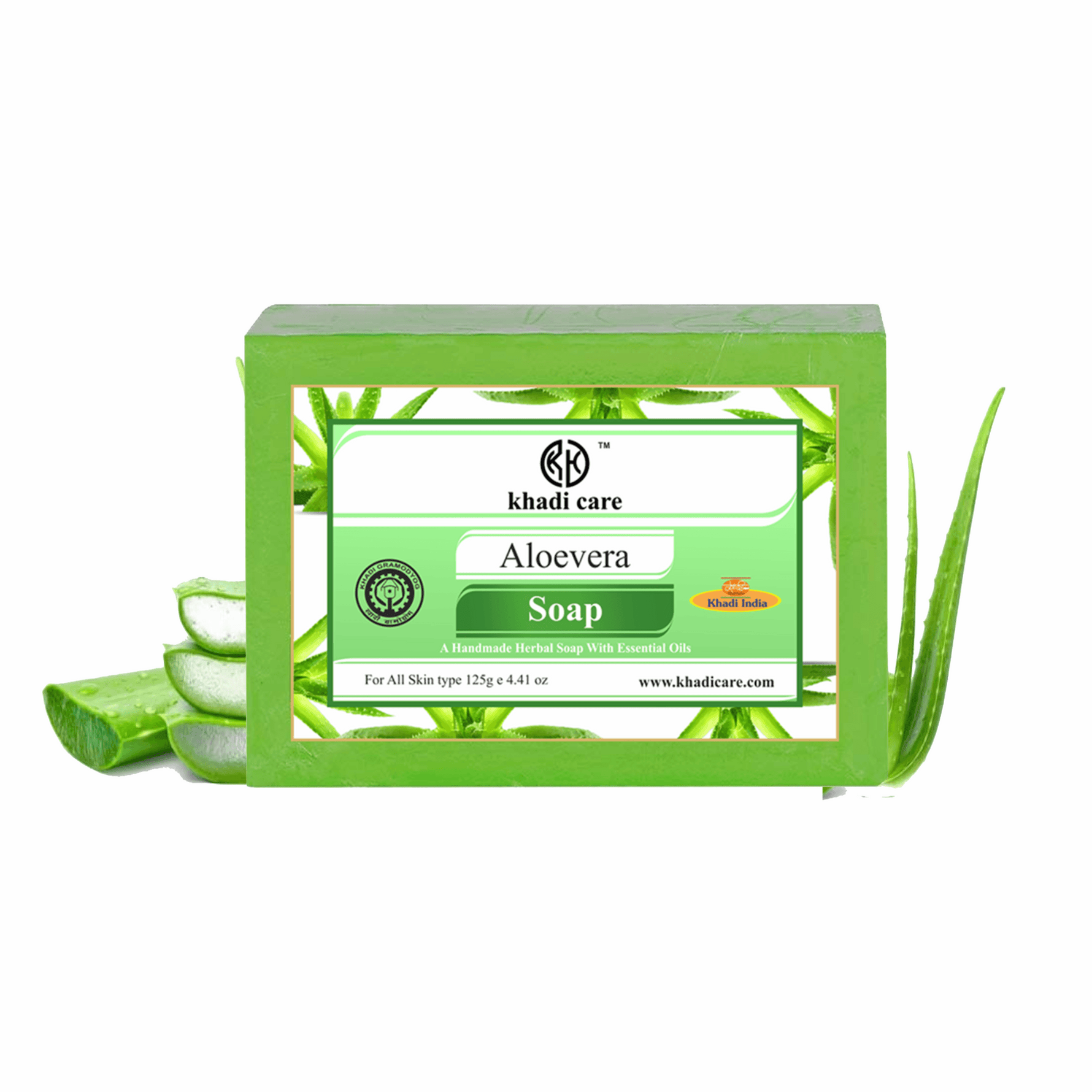 Khadi Care Herbal Aloevera Soap - 125g