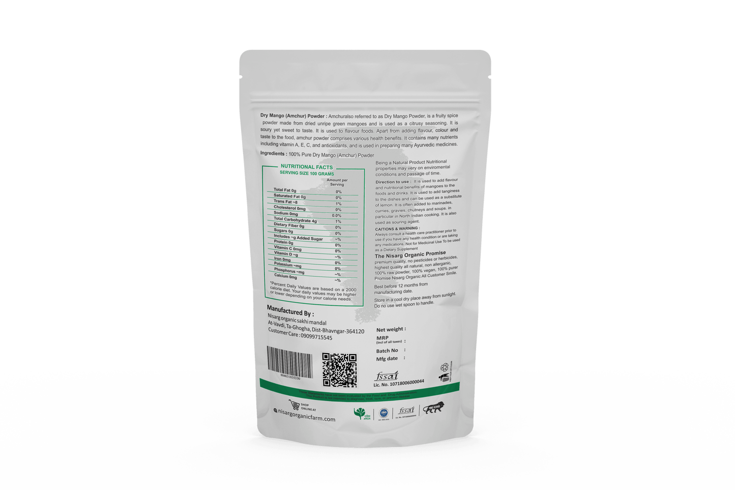 Nisarg Organic Farm Amchur (Mango) Powder