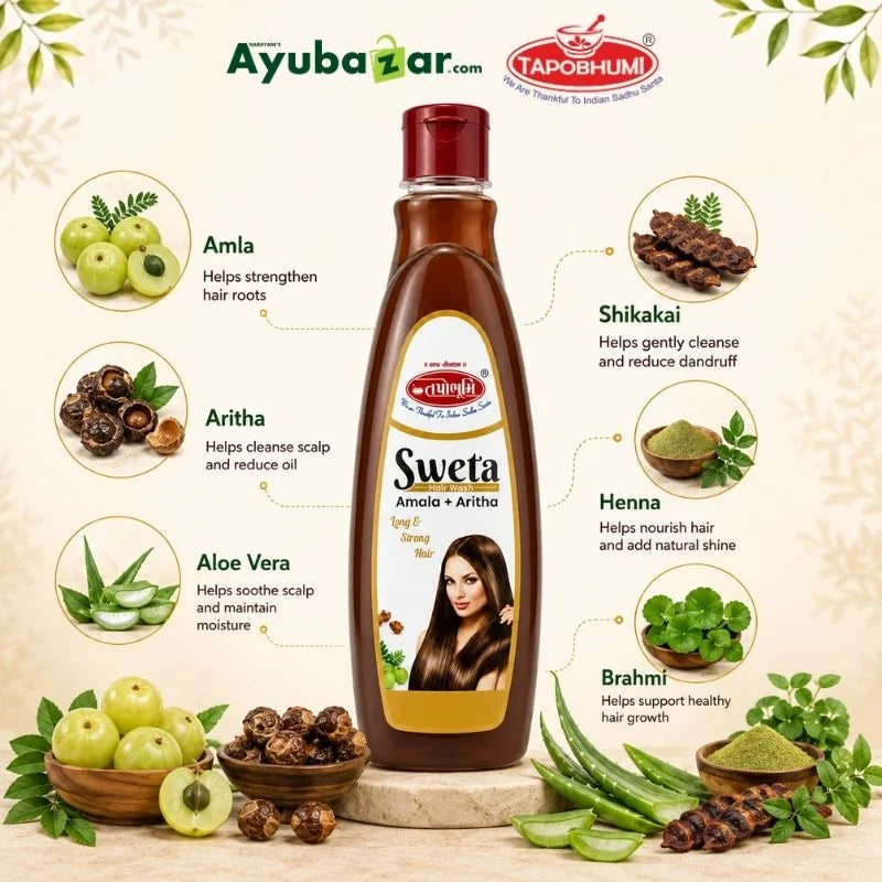 Tapobhumi Sweta Amla-Aritha Shampoo (1Ltr.)