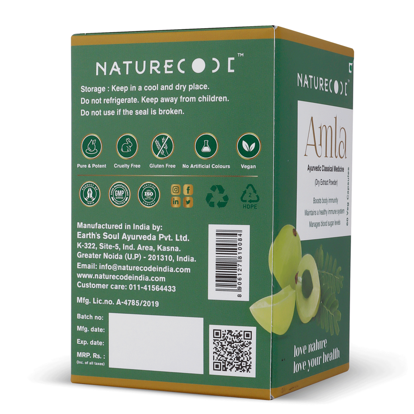 Nature Code Amla Veg Capsule - 60 Capsules
