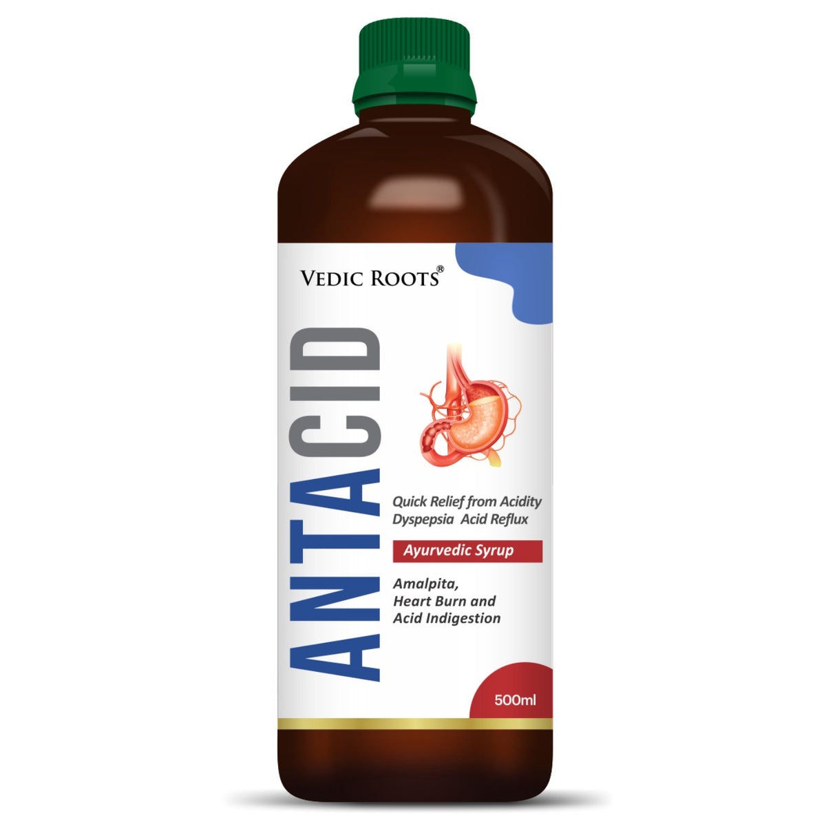 Vedic Roots Antacid Syrup for Acidity | Natural Remedy for Acid Reflux & Indigestion