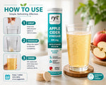 Ryt Nutrition Apple Cider Vinegar Effervescent (500mg) - 20 Tablets (Apple Flavour), With Vitamin B12 & B6 | For Weight Management & Gut Health | No added Sugar | Easy to Carry & Consume
