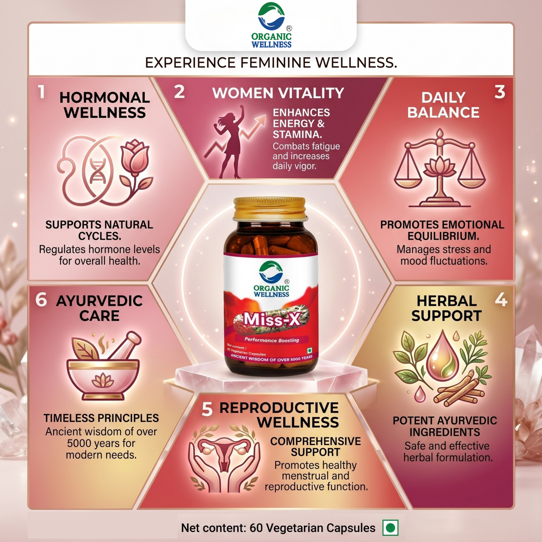 Organic Wellness Miss X Capsules  - 60 Capsules