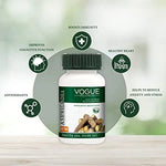 Vogue Wellness Ashwagandha Tablets | Withania Somnifera Root Extract | Ayurvedic Herbal Supplement for Stress Management, Energy, Stamina, Strength & Overall Wellness | 60 Vegetarian Tablets