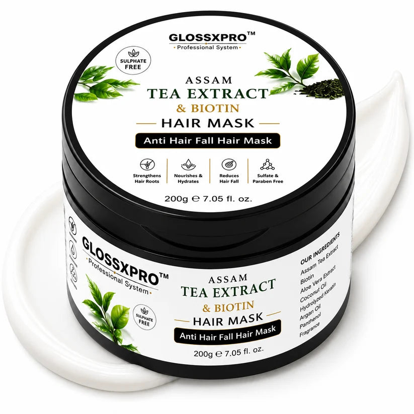 GLOSSXPRO Professional System Assam Tea Extract & Biotin Hair Mask 200g