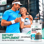 Zespo Astragalus Root 10:1 Extract 600 mg | Immune & Antioxidant Support | Herbal Supplement | 60 Vegan Capsules