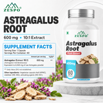 Zespo Astragalus Root 10:1 Extract 600 mg – 60 Capsules