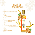 Shuddh Natural Pure Walnut Oil | Cold Pressed | Reduces Dark Circles I 60 ml I Akhrot Tel
